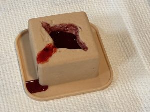 Wound packing laceration trainer with fake blood (liquid)